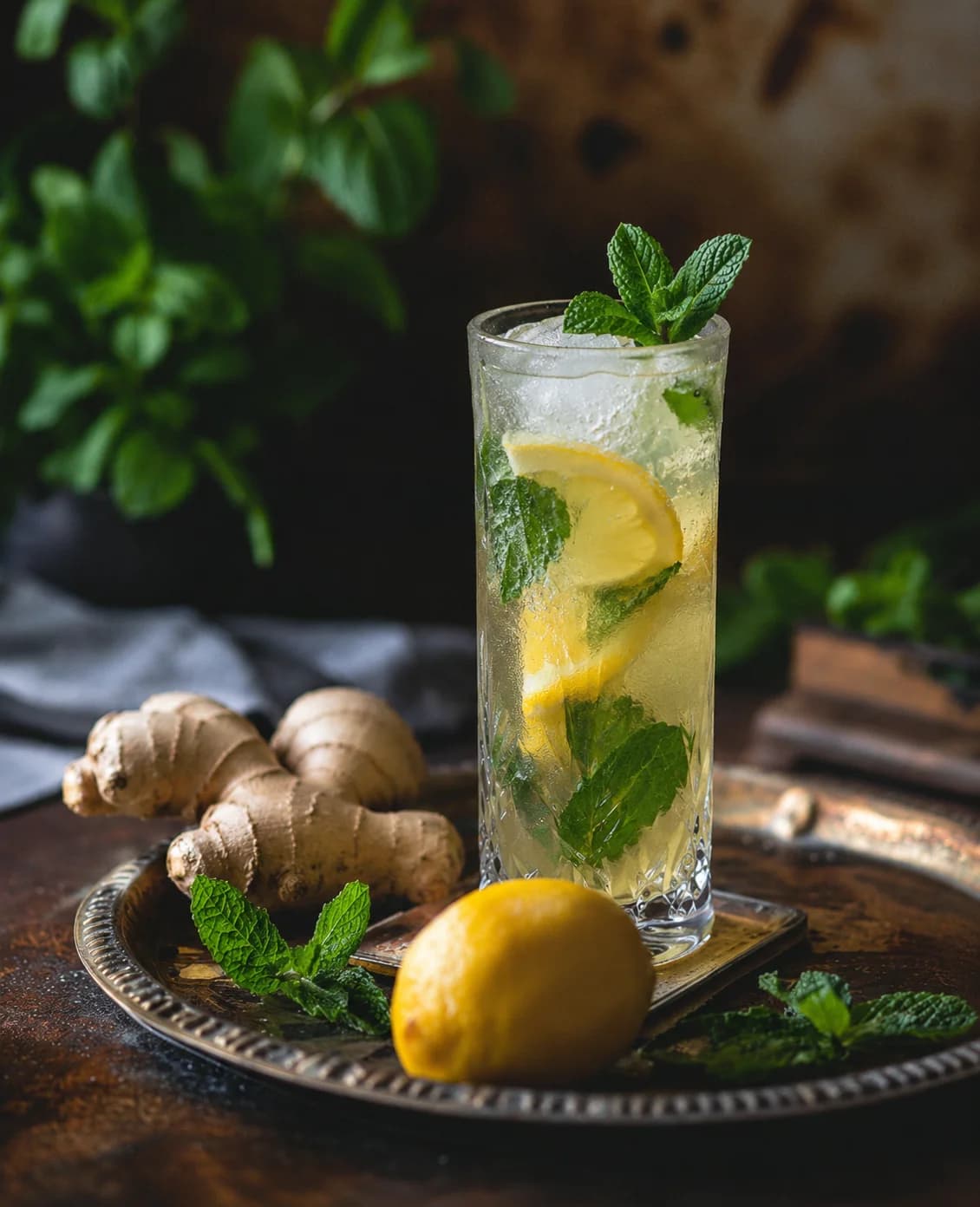 Ginger Mint Lemon Soda
